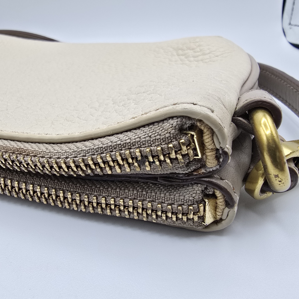Fossil Morgan Small Crossbody Bag Purse Cream Pebbled Leather ZB5720 - Picture 7 of 16